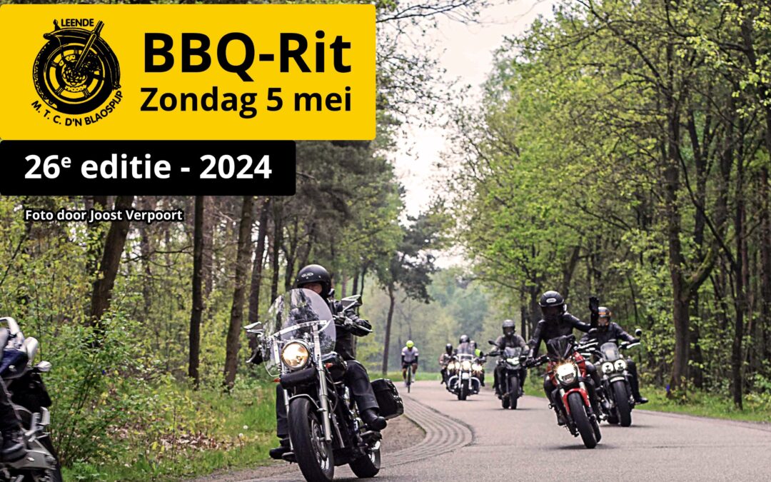 26e BBQ-rit: inschrijving geopend